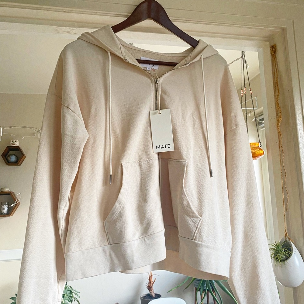 NWT MATE the label hoodie Bone sz M